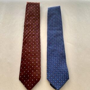 Brooks Brothers Mens Geometric Silk Neck Tie Bundle